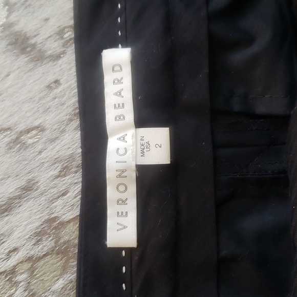 Veronica Beard Blossom Skinny Biker Pant Sz2 Black Ankle Zip - Picture 3 of 11